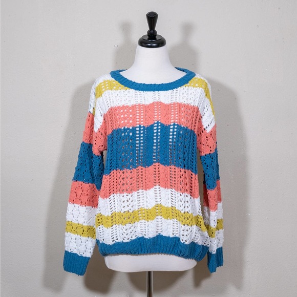 LuLaRoe Sweaters - LuLaRoe SZ L striped knit sweater